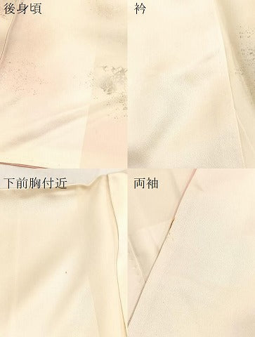 平和屋着物●訪問着 手描き 舞蝶文 金銀彩 正絹 逸品 BAAY5412yc