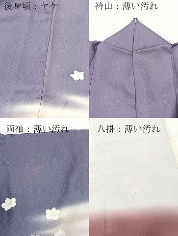 平和屋着物■訪問着 刺繍 陶器花文 暈し染め 金彩 正絹 逸品 BAAY5449yc