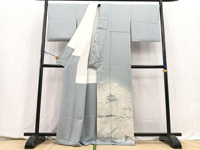 平和屋着物■豪華色留袖 流水風景文 暈し染め 正絹 逸品 BAAY5500yc