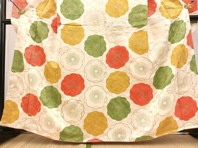 平和屋着物■豪華振袖 駒刺繍 舞梅文 金彩 正絹 逸品 BAAY5505yc