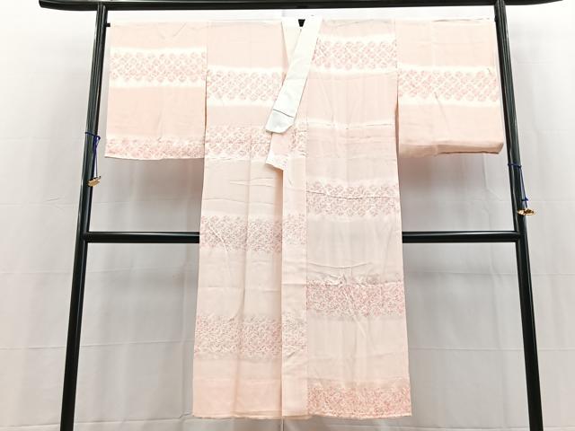 平和屋着物■長襦袢 無双仕立て 総絞り 横段文 正絹 逸品 BAAY5512yc