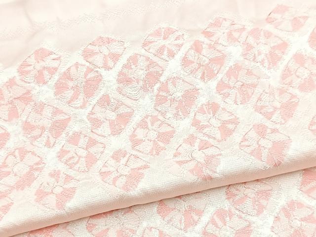 平和屋着物■長襦袢 無双仕立て 総絞り 横段文 正絹 逸品 BAAY5512yc