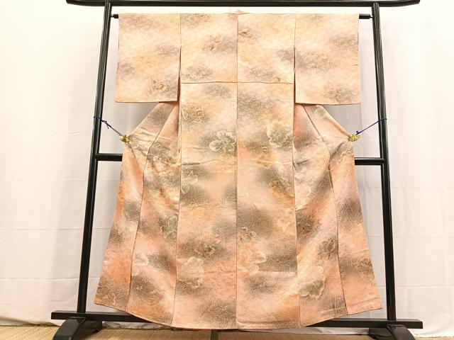 平和屋着物■上質な小紋 花尽くし 暈し染め 正絹 逸品 BAAY5513yc