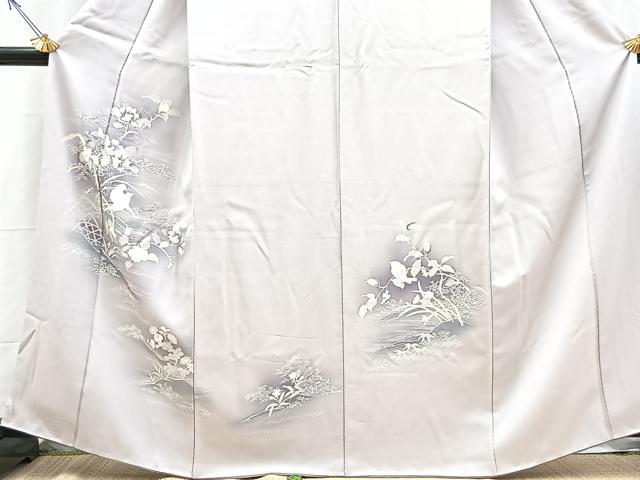 平和屋着物■訪問着 花鳥文 暈し染め 正絹 逸品 BAAY5515yc