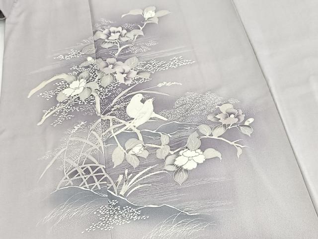 平和屋着物■訪問着 花鳥文 暈し染め 正絹 逸品 BAAY5515yc
