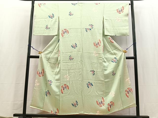 平和屋着物■上質な小紋 結び紐舞蝶文 正絹 逸品 BAAY5518yc