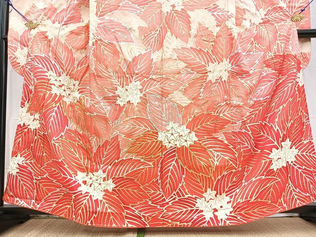 平和屋着物■豪華振袖 駒刺繍 草花文 金銀彩 正絹 逸品 BAAY5520yc