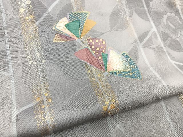 平和屋着物■上質な小紋 吉祥花文 金彩 正絹 逸品 BAAY5522yc