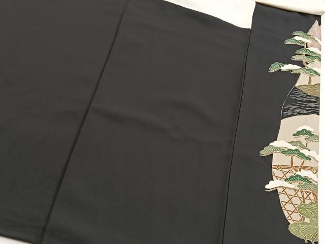 平和屋着物■豪華黒留袖 流水風景文 松坂屋扱い 正絹 逸品 BAAY5523yc