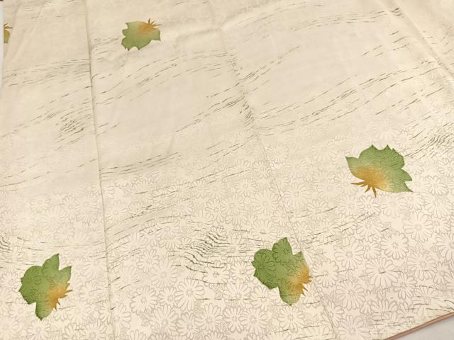 平和屋着物■上質な小紋 草花文 正絹 逸品 BAAY5525yc