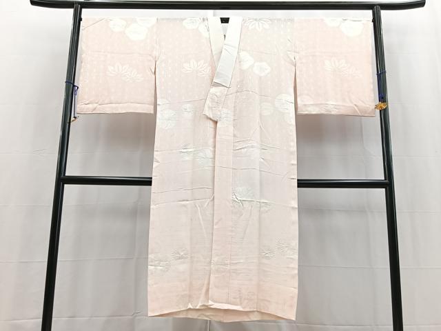 平和屋着物■長襦袢 無双仕立て 絞り 草花地紋 正絹 逸品 BAAY5526yc
