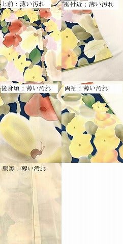 平和屋着物■上質な小紋 手描き 花尽くし 正絹 逸品 BAAY5527yc