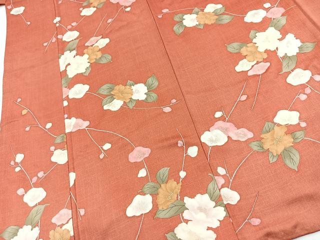平和屋着物■上質な小紋 枝花文 金彩 正絹 逸品 BAAY5534yc