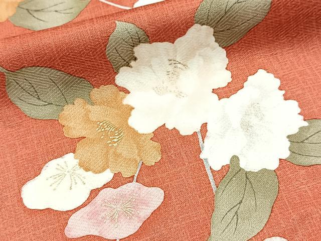 平和屋着物■上質な小紋 枝花文 金彩 正絹 逸品 BAAY5534yc