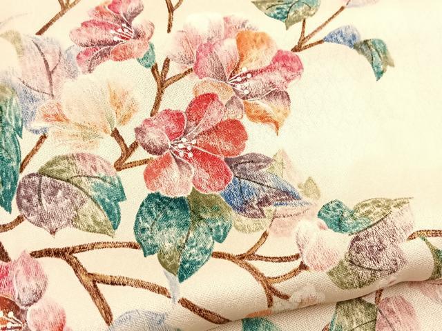 平和屋着物■訪問着 手描き 枝花文 正絹 逸品 BAAY5540yc