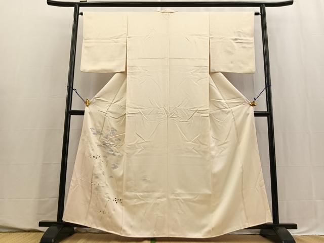 平和屋着物■訪問着 駒刺繍 笠松文 金銀彩 正絹 逸品 BAAY5558yc