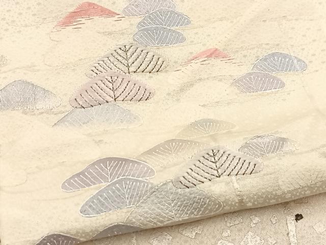 平和屋着物■訪問着 駒刺繍 笠松文 金銀彩 正絹 逸品 BAAY5558yc