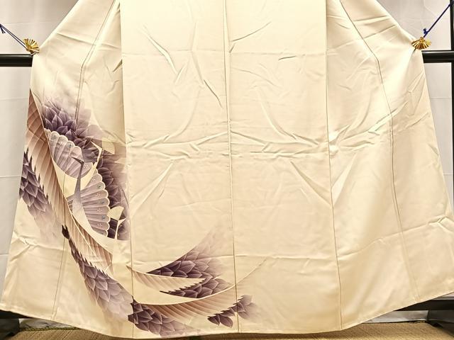 平和屋着物■訪問着 孔雀花文 金彩 正絹 逸品 BAAY5559yc