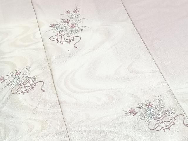 平和屋着物■訪問着 総刺繍 飾花文 暈し染め 正絹 逸品 BAAY5564yc