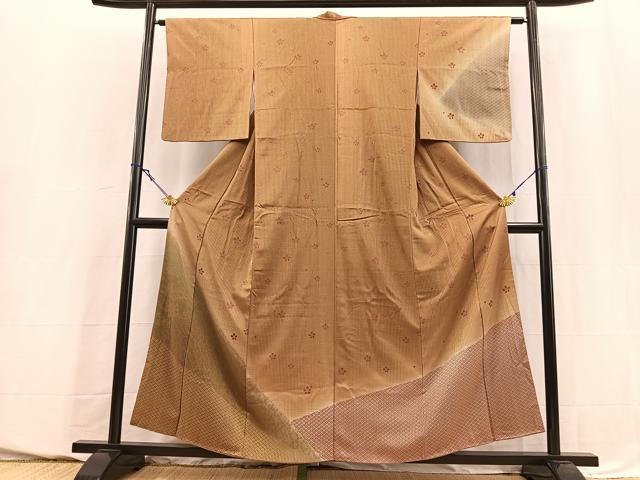 平和屋着物■訪問着 流水花文 暈し染め 正絹 逸品 BAAY5571yc