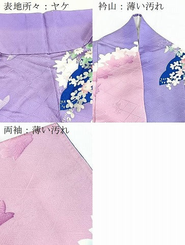 平和屋着物■豪華振袖 扇花文 銀彩 正絹 逸品 BAAY5574yc