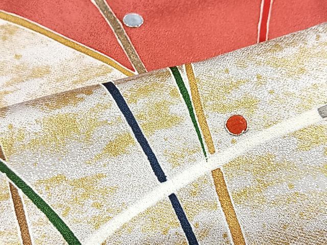 平和屋着物■訪問着 銀駒刺繍 木賊文 金銀彩 正絹 逸品 BAAY5579yc