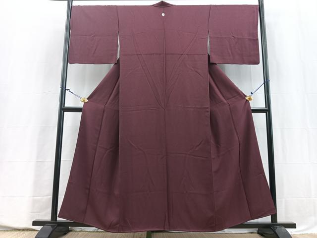 平和屋着物■上質な色無地 浅蘇芳色 正絹 逸品 BAAY5580yc