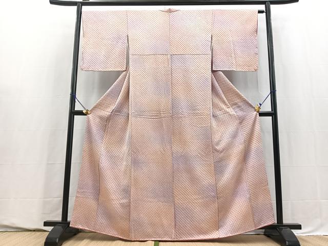 平和屋着物■上質な小紋 総絞り 暈し染め 正絹 逸品 BAAY5597yc