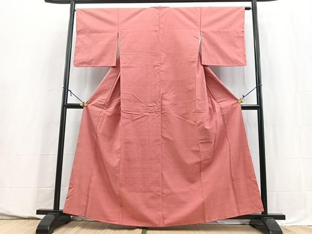 平和屋着物■上質な紬 桃色 正絹 逸品 未使用 BAAY5604yc