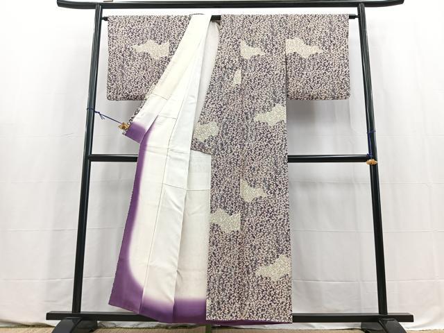 平和屋着物■上質な小紋 雲取り枝梅文 正絹 逸品 BAAY5617yc