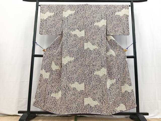 平和屋着物■上質な小紋 雲取り枝梅文 正絹 逸品 BAAY5617yc