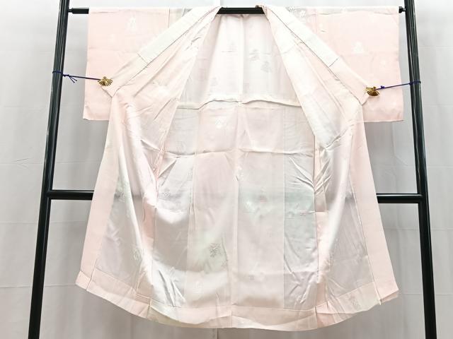 平和屋着物■長襦袢 無双仕立て 作家物 吉祥しぼり 草花文 暈し染め 正絹 逸品 BAAY5621yc