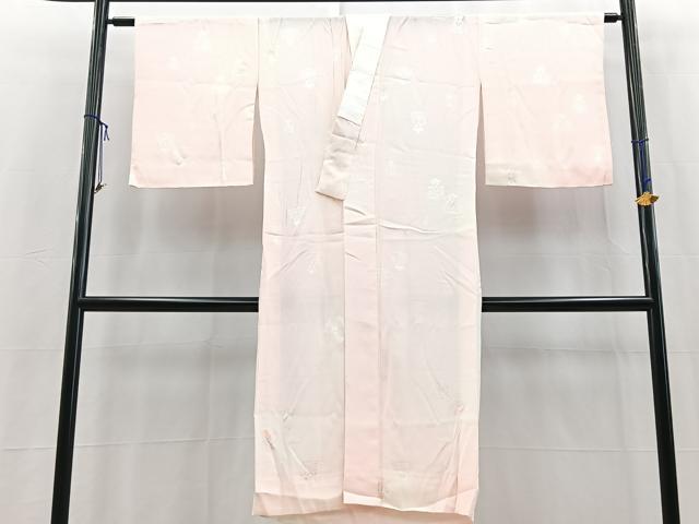 平和屋着物■長襦袢 無双仕立て 作家物 吉祥しぼり 草花文 暈し染め 正絹 逸品 BAAY5621yc