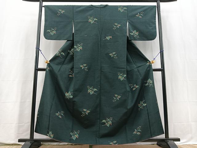 平和屋着物■上質な紬 南天文 正絹 逸品 BAAY5641yc