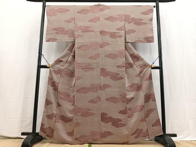 平和屋着物■上質な小紋 雲取り文 正絹 逸品 BAAY5650yc
