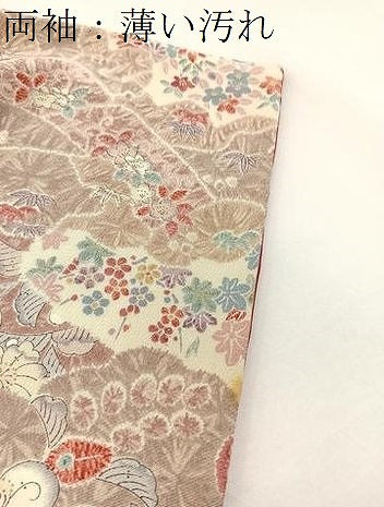 平和屋着物■上質な小紋 雲取り花文 金彩 正絹 逸品 BAAY5664yc