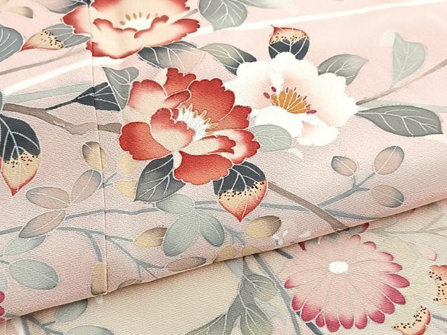 平和屋着物■訪問着 友禅 作家物 草花文 暈し染め 正絹 逸品 BAAY5684yc