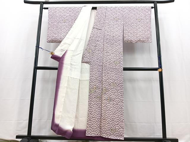 平和屋着物■訪問着 花青海波 金彩 正絹 逸品 BAAY5700yc
