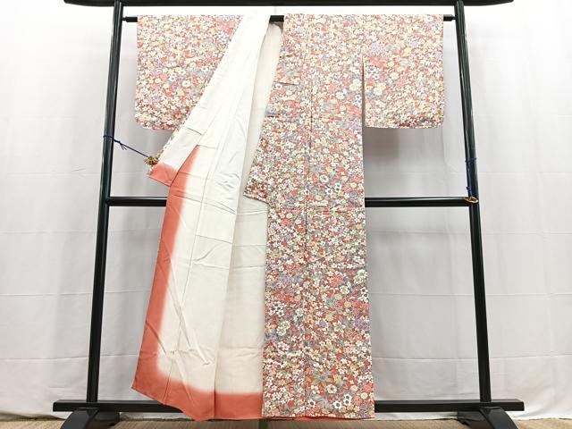 平和屋着物■上質な小紋 花尽くし 正絹 逸品 未使用 BAAY5702yc