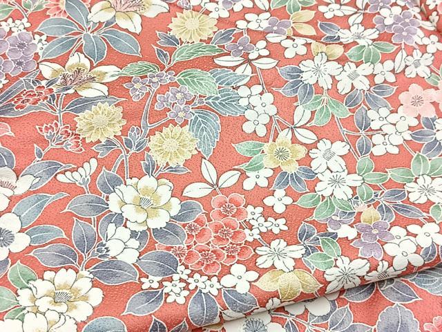 平和屋着物■上質な小紋 花尽くし 正絹 逸品 未使用 BAAY5702yc