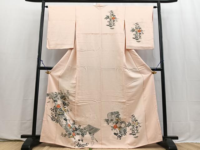 平和屋着物■訪問着 刺繍 風景花文 金彩 正絹 逸品 BAAY5734yc
