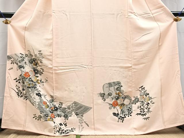 平和屋着物■訪問着 刺繍 風景花文 金彩 正絹 逸品 BAAY5734yc