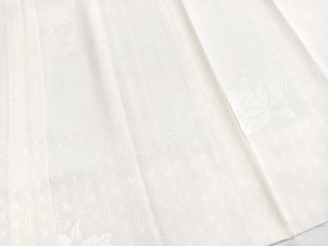 平和屋着物■長襦袢 袷 カトレア地紋 正絹 逸品 BAAY5746yc