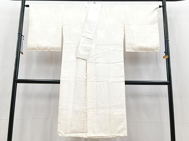 平和屋着物■長襦袢 袷 草花地紋 正絹 逸品 BAAY5751yc