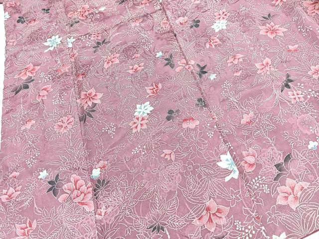 平和屋着物■上質な小紋 草花文 正絹 逸品 BAAY5764yc