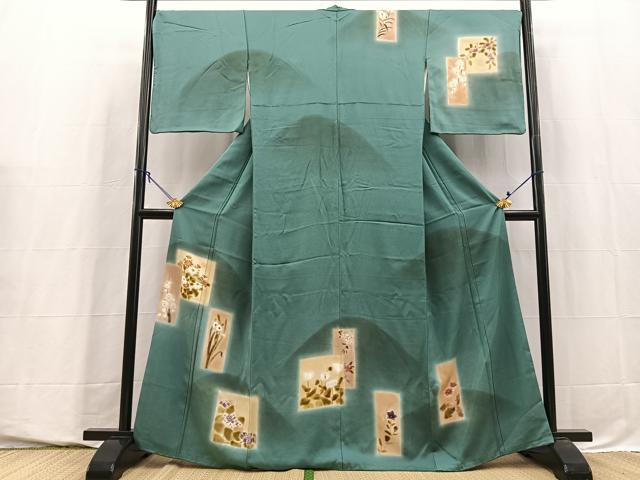 平和屋着物■訪問着 遠山花文 暈し染め 金彩 正絹 逸品 BAAY5765yc