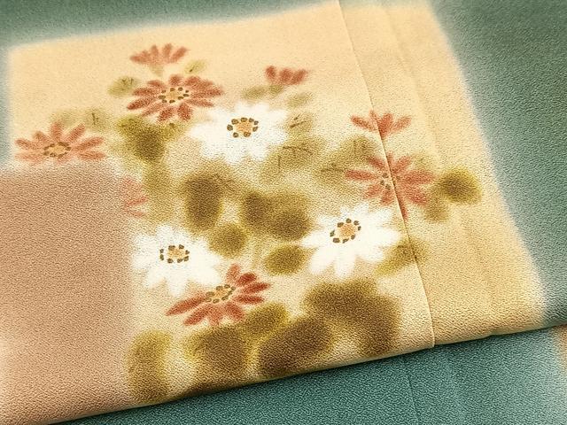 平和屋着物■訪問着 遠山花文 暈し染め 金彩 正絹 逸品 BAAY5765yc