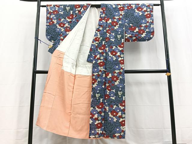 平和屋着物■セミアンティーク 大正ロマン 小紋 花尽くし文 正絹 逸品 BAAY5769yc