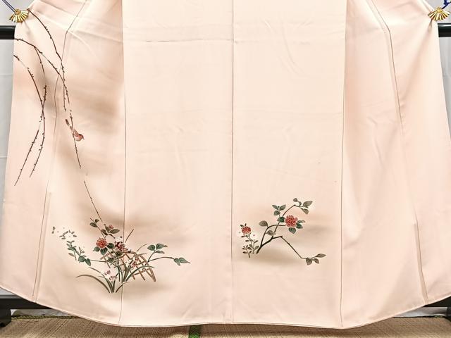 平和屋着物■訪問着 人物花鳥文 暈し染め 正絹 逸品 BAAY5775yc