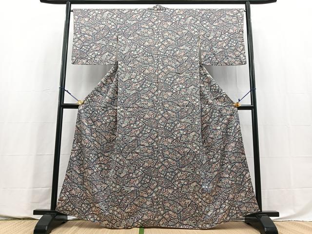 平和屋着物■上質な小紋 辻が花 正絹 逸品 BAAY5777yc
